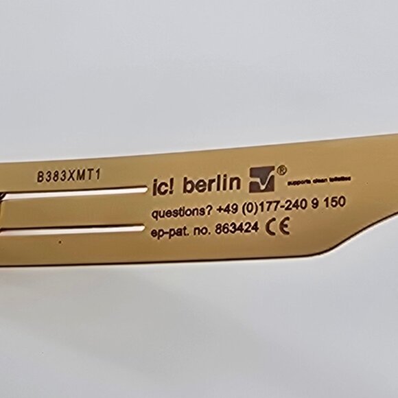 IC! Berlin Dark Energy Gold Frame Light Blue Gradient Lens Sunglasses w/ Case - Picture 11 of 16